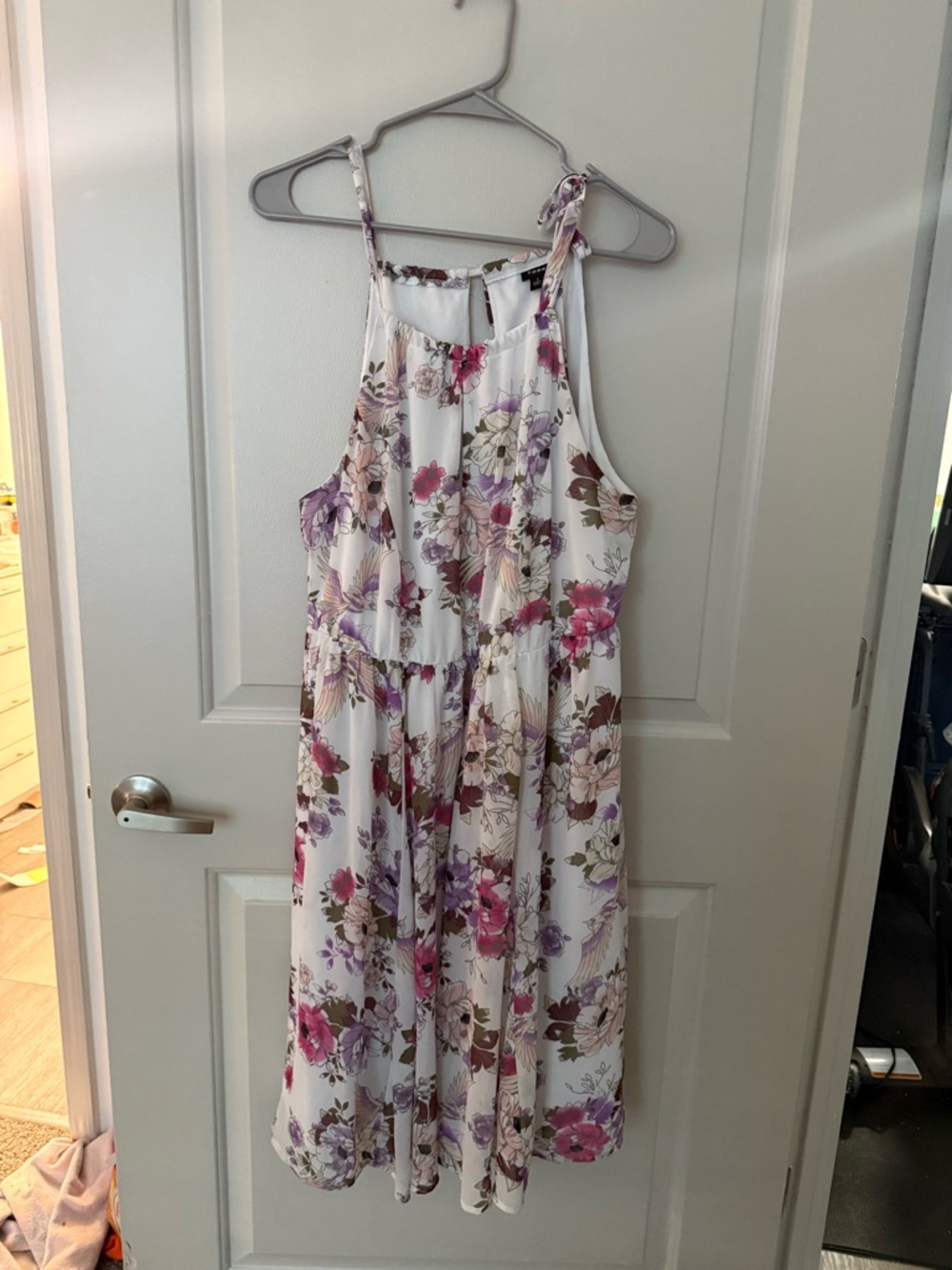 Torrid white floral midi dress